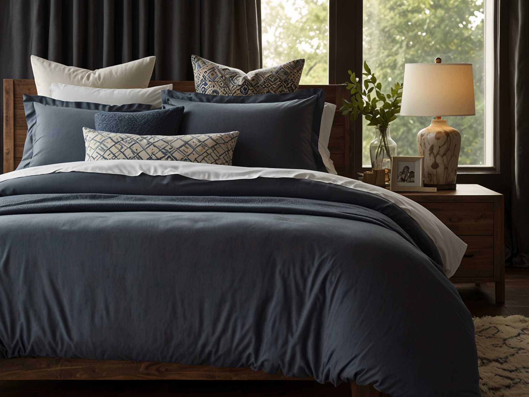 Invest in plush bedding for ultimate comfort. Choose soft sheets, a cozy comforter, and plenty of pillows. Mix and match colors and patterns to suit your style.  