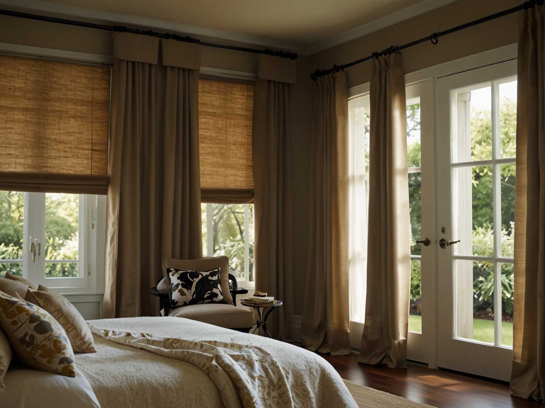 Use stylish window treatments to enhance your bedroom. Choose curtains or blinds that match your decor. They add privacy and can control the amount of light.  