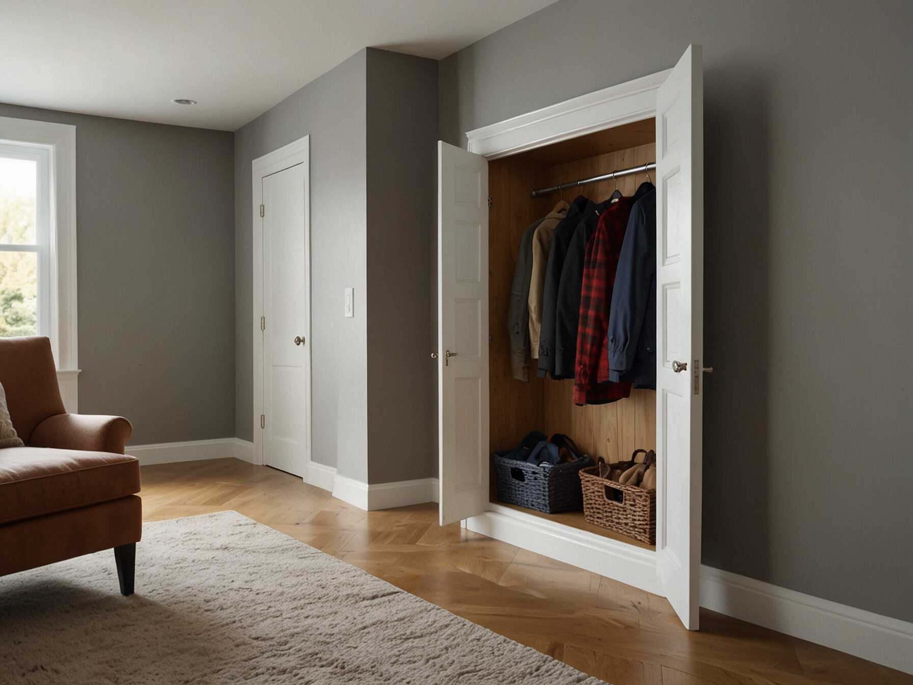 Maximize space with built-in storage solutions. Shelves or cabinets can keep your hallway organized. This is especially useful for smaller hallways.  