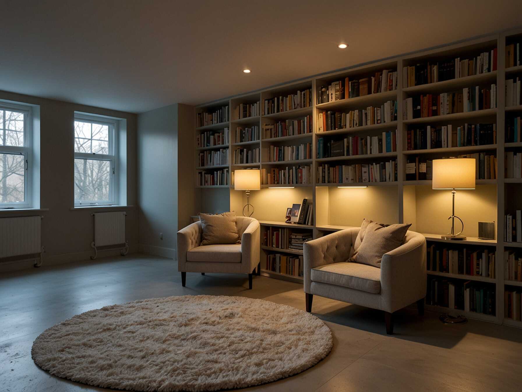 Transform part of your garage into a mini library. Add bookshelves, comfy chairs, and good lighting. It’s a quiet space to read and relax.  