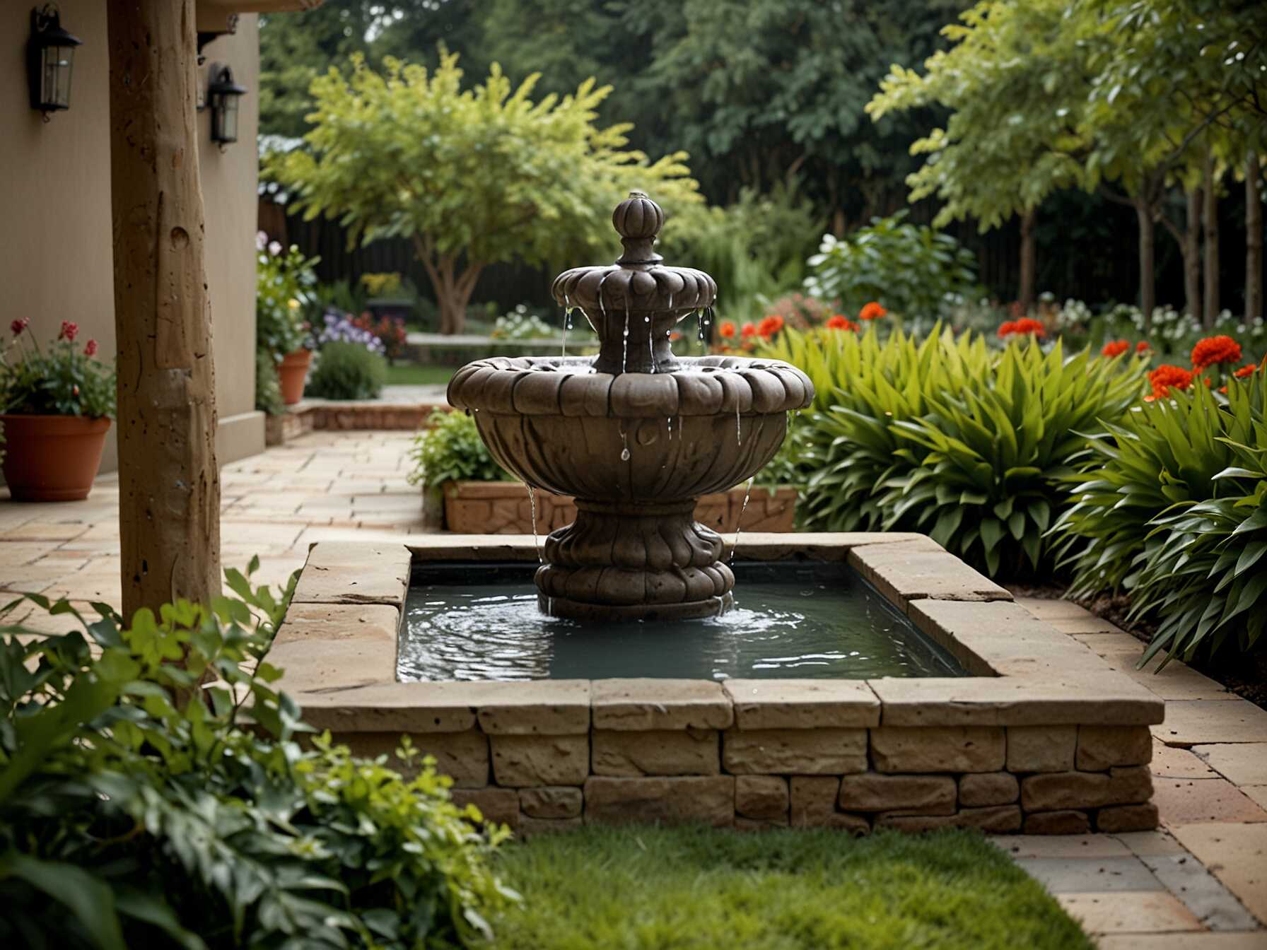 Transform your patio into a garden oasis with lush plants and flowers. Use potted plants of various sizes to create depth. Add a small fountain for a soothing water sound.  