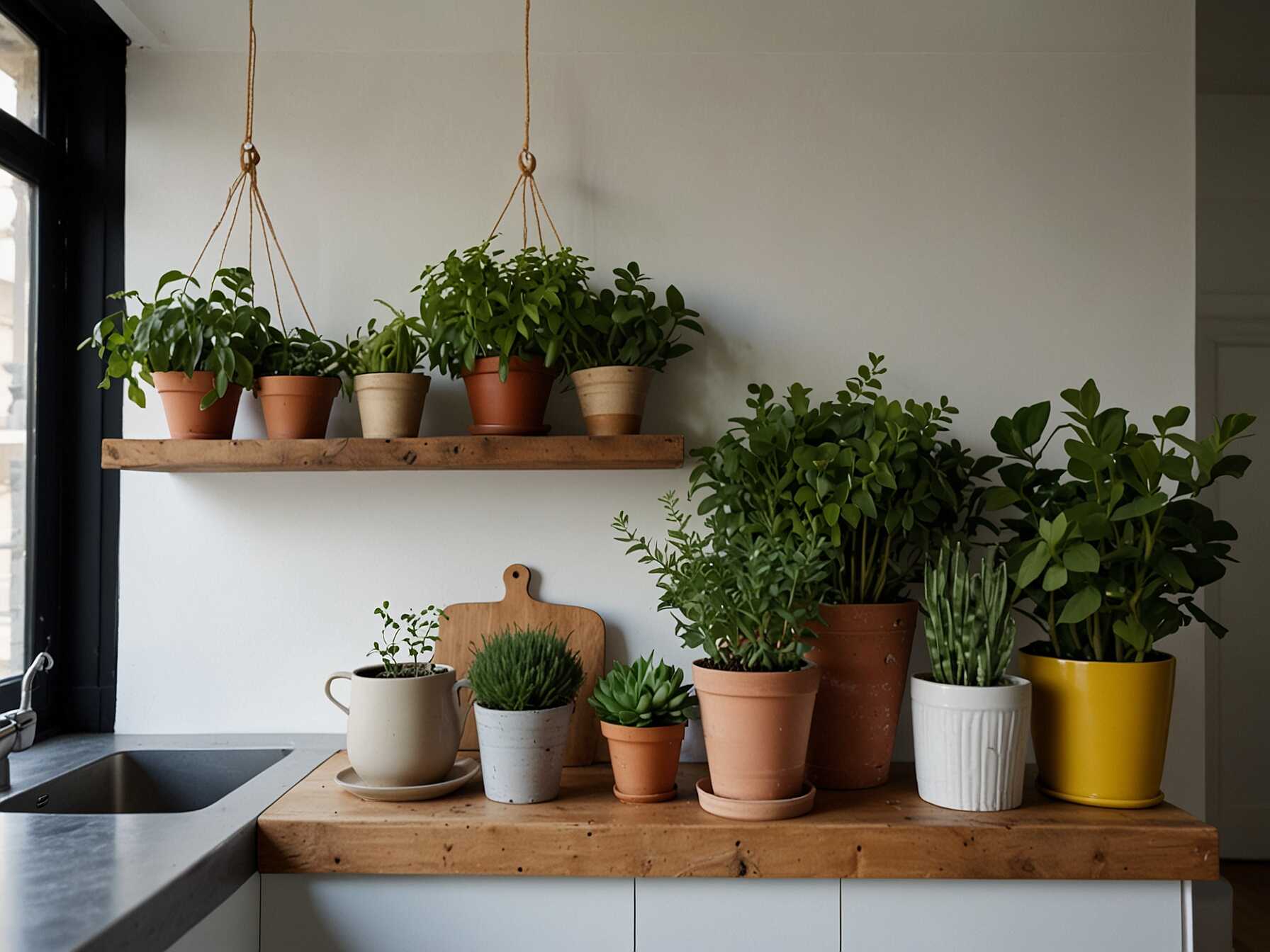 Incorporate greenery and plants into your kitchen decor. They bring life and color to the space. Use potted herbs for a functional and decorative touch.  