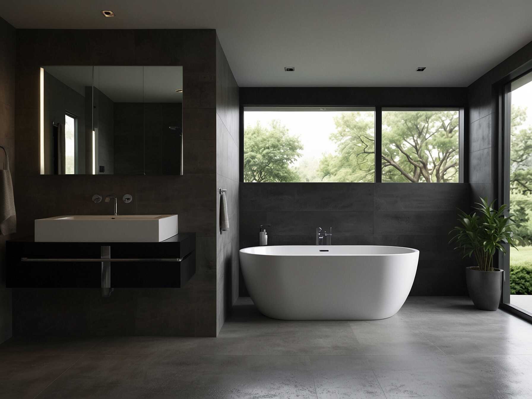 Go for a sleek and clean look with a minimalist bathroom. Use neutral colors, simple fixtures, and clean lines. This design is perfect for those who love a clutter-free and modern space.  