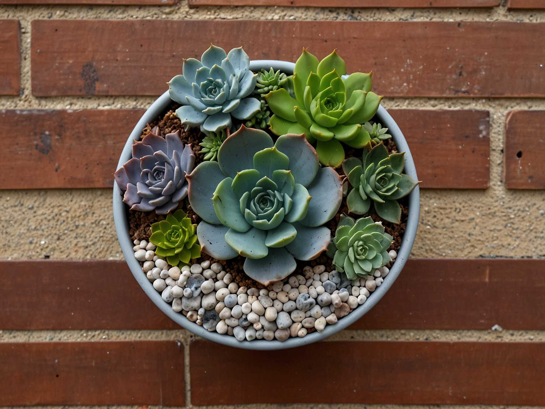 Succulents are low-maintenance and stylish. Use patio wall planters to create a succulent display. Choose different types for variety.  Place the succulents in small, cute planters. Mount these planters on your patio wall. This makes a stunning and unique display.  Water them only occasionally. Succulents are hardy and need little care. Enjoy their beauty all year round.  