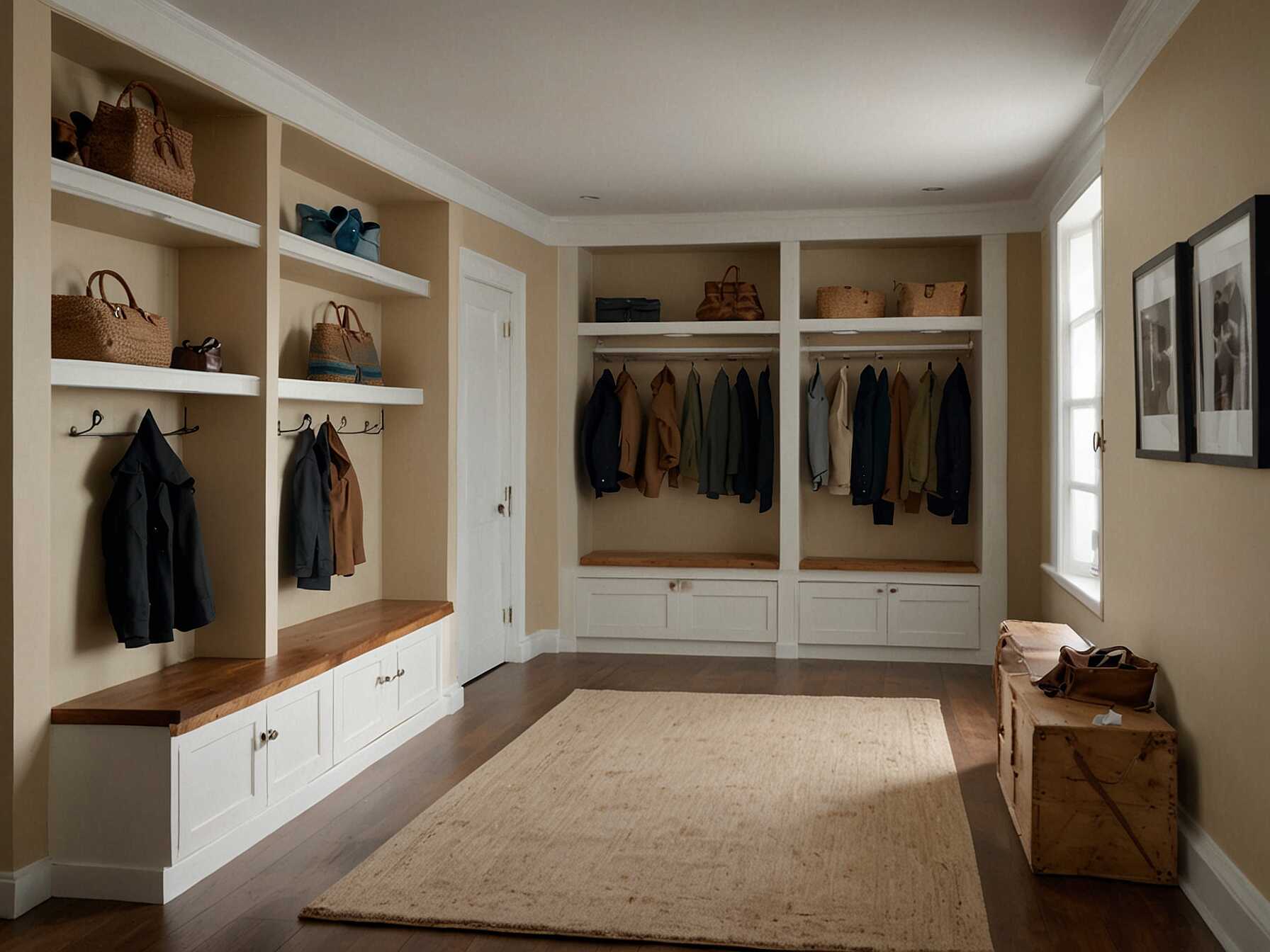 Built-in cabinets and shelves can provide much-needed storage for shoes, coats, and other items. Custom-built storage solutions can blend seamlessly with your hallways design.  