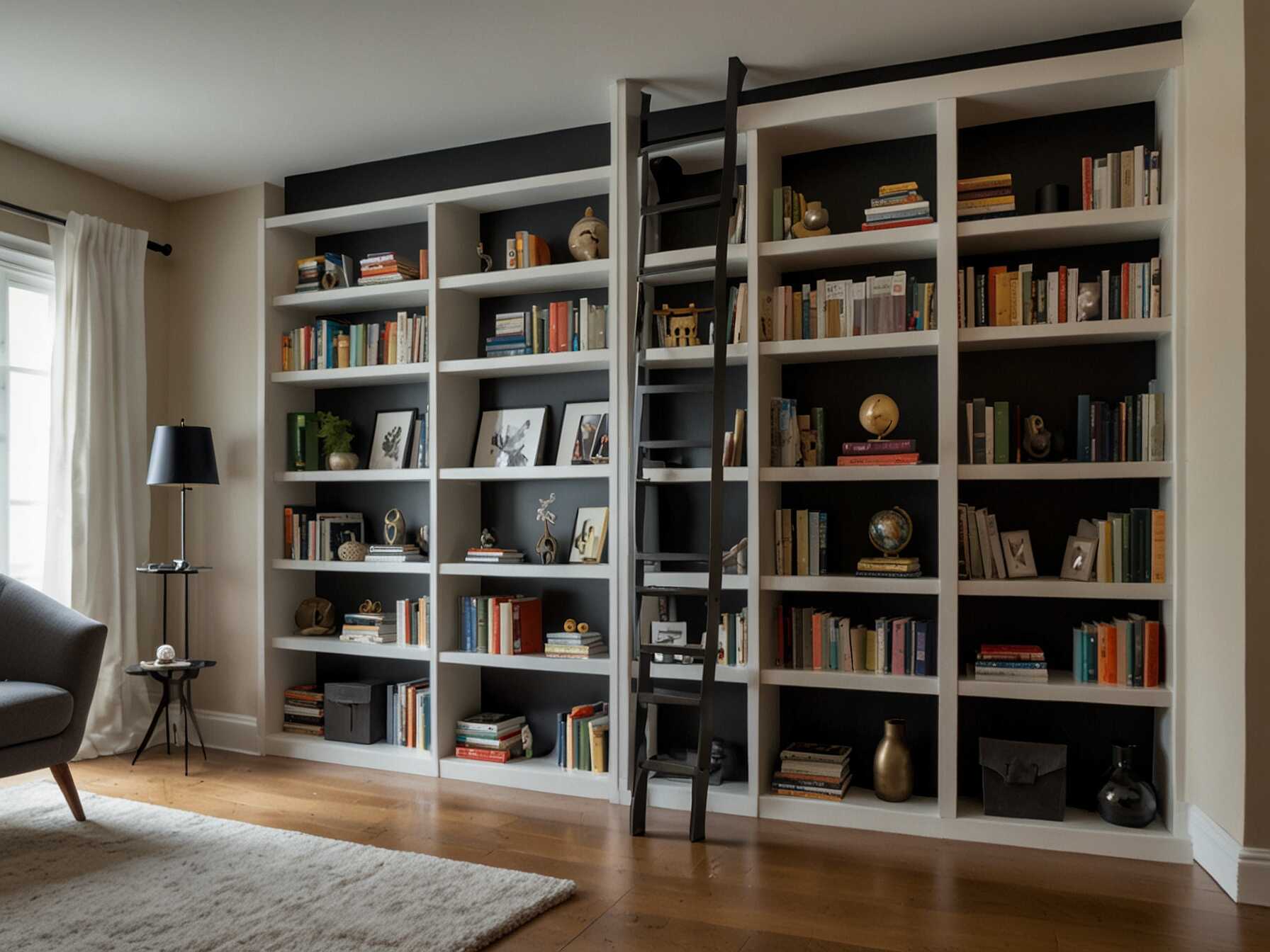 Built-in bookcases give a sleek, modern look to your library. They also provide plenty of storage for your books. You can even use the top shelves to display your favorite decor.  