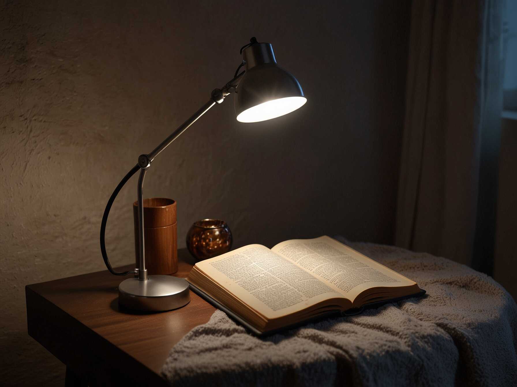 Have a personal reading lamp next to your favorite reading spot. It provides direct light, making it easier to read without straining your eyes.  