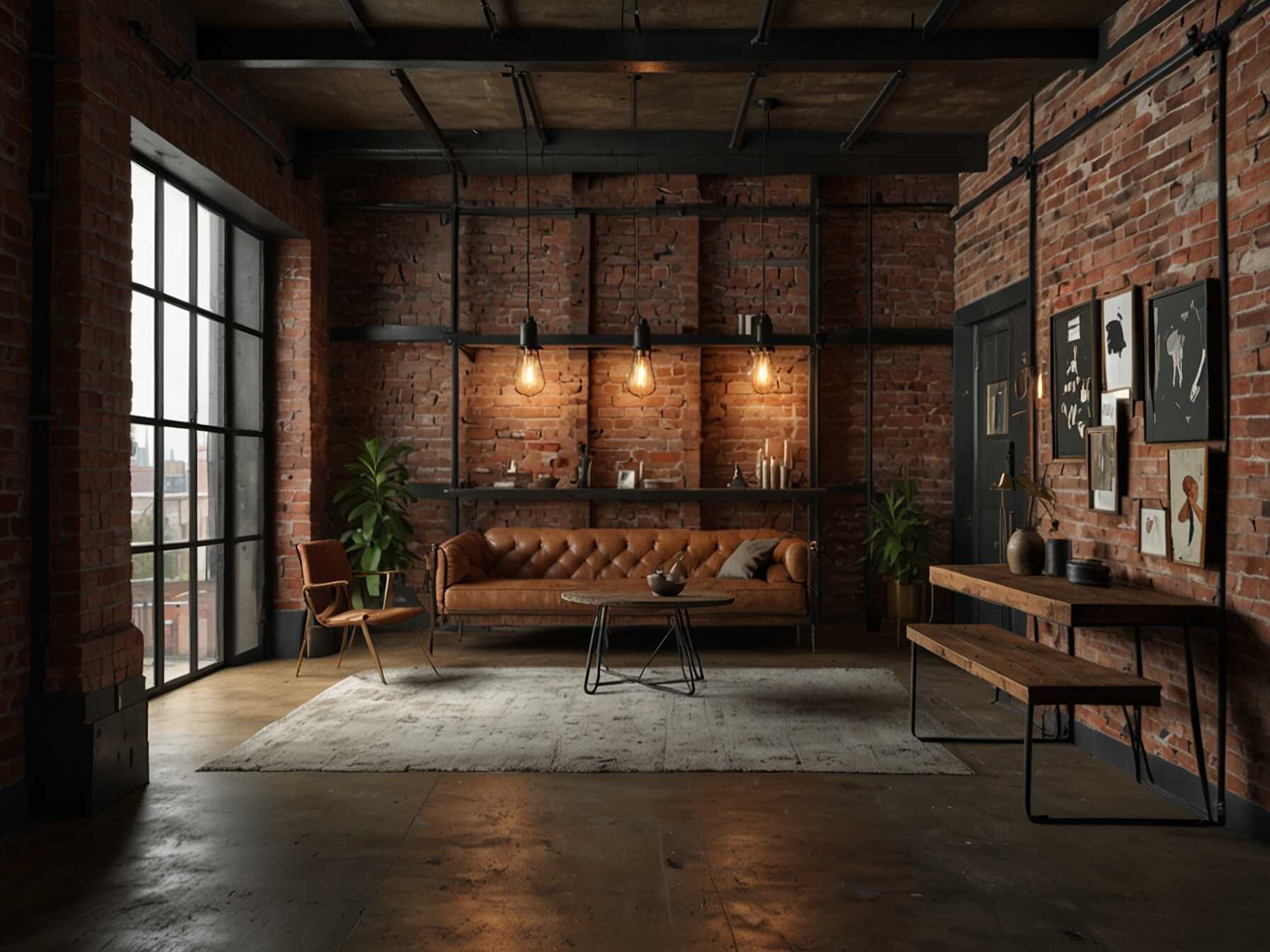 Incorporate industrial elements like metal frames and reclaimed wood. Use exposed brick walls for a raw, edgy look. Add some vintage accessories to complete the design.  