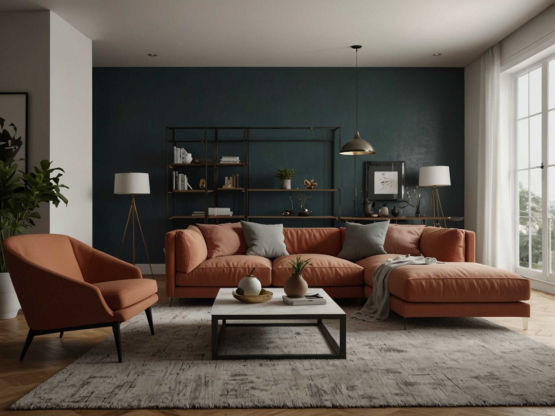 Create an open-concept living room by removing any unnecessary walls. Use furniture to define different areas. Keep the space cohesive with a consistent color scheme.  