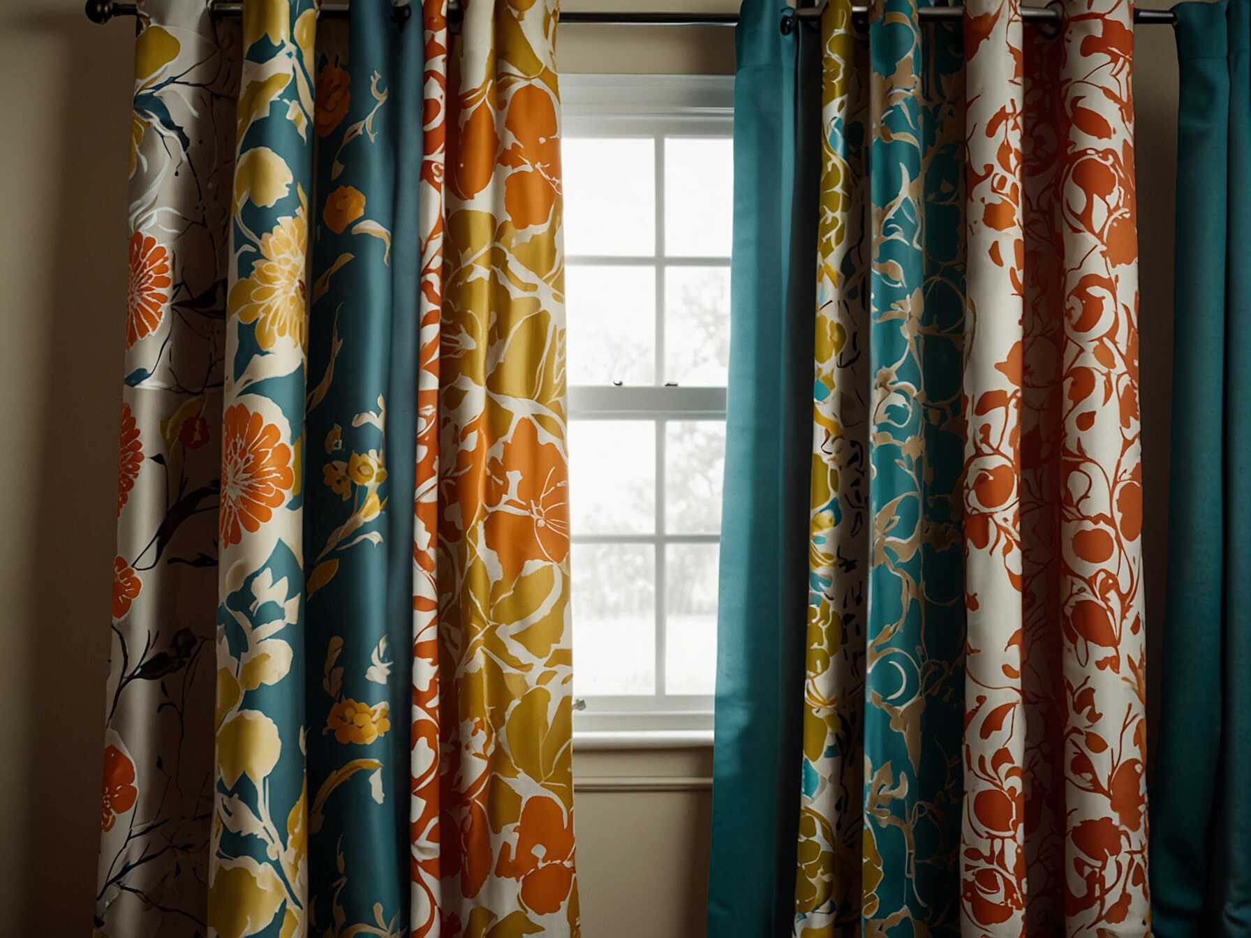 Incorporate bold patterns through curtains, bedding, or an accent chair. Patterns add visual interest and can tie the room together.  